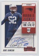 2018 Panini Contenders Rookie Ticket Auto Duke Dawson #162 Auto 1k5