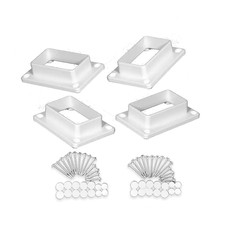 Kit de soporte de barandilla recta blanca Nápoles (4 piezas)