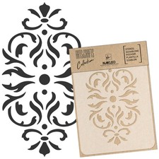 Malschablone f&uuml;r Handwerk A5 15x21cm Klassiker Barockes Ornament Muster