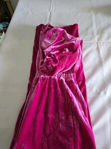 J. Crew - Crewcuts Girl's Size 12 Velvet Jumpsuit Romper Pantsuit In Berry NEW - Picture 9 of 9