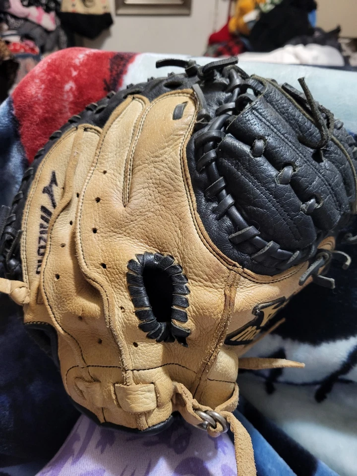 Кожаная бейсбольная перчатка Mizuno GXC-105 Pro-Scoop 32,5 дюйма перчатка кэтчера для левой руки - Изображение 3 из 4