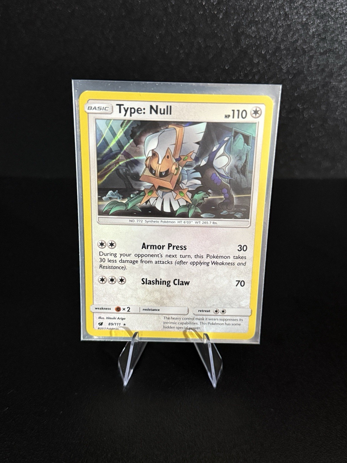 Type: Null 89/111 Holo Crimson Invasion Sun & Moon SM Pokemon NM 