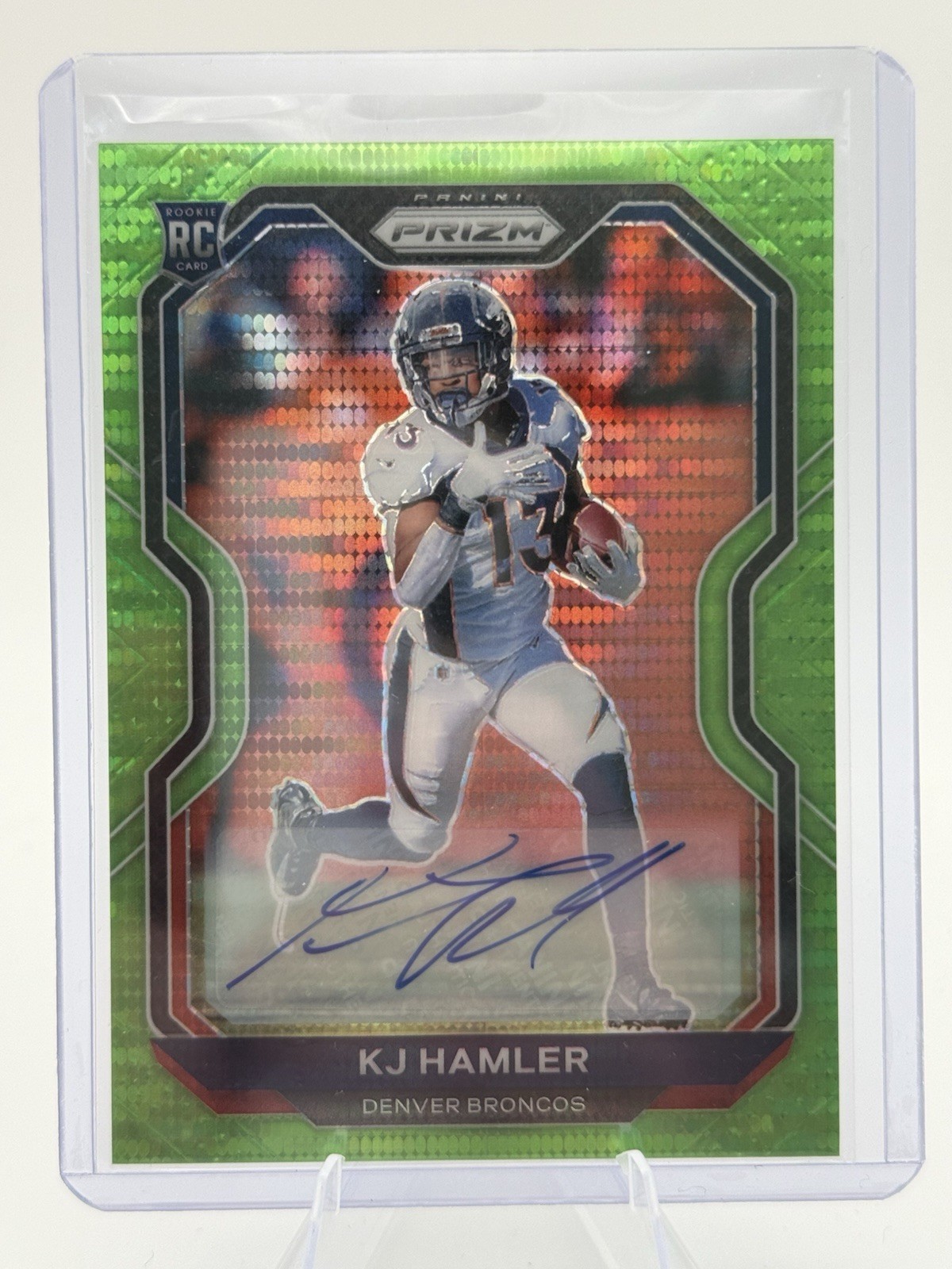 2020 Panini Prizm - KJ Hamler #315 Neon Green Pulsar Prizm Autograph (RC, AU)
