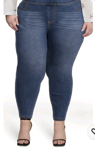 Jeggings donna Terra and Sky skinny vita alta pull on taglia 4X (28W-30) nuovi con etichette - Foto 10 di 13