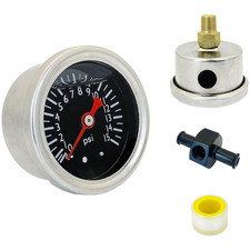 Fuel Oil Pressure Gauge 015 psi 40mm For Dial Axial Shock Resistant With 18 NPT