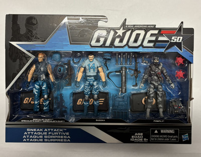 2015 GI Joe 50th Anniversary Sneak Attack 3-pack Dusty-Bazooka-Firefly MISB