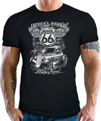 GASOLINE BANDIT T-Shirt Route 66 America's Highway S M L XL 2XL 3XL 4XL