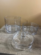 Clear Acrylic Stackable Storage Containers Set of 3