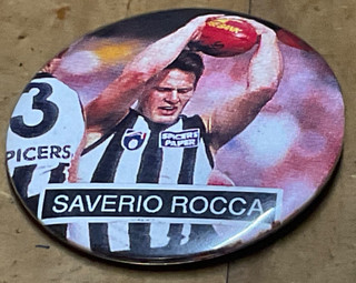 AFL Tin Badge Saverio Rocca (Collingwood)