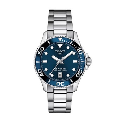 Tissot Seastar 1000 36mm Blue Dial Stainless Steel Men's Watch T1202101104100
