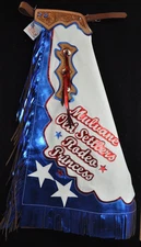 Custom Leather Patriotic Kid's Chaps/Rodeo Royalty Chaps/Made in USA