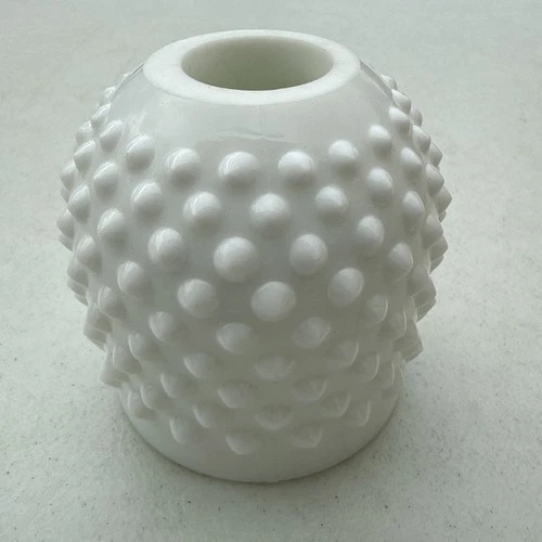 Vtg Fenton Milk Glass Hobnail 3 Piece Fairy Lamp MCM Candle Holder TOP ONLY