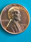1955-S Lincoln Wheat BRILLIANT RED UNCIRCULATED See Pics Nice Coin