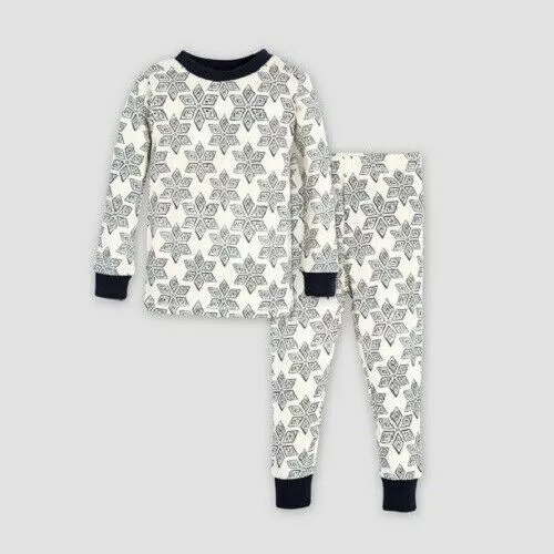 Burt s Bees Baby Organic Cotton Family Jammies Snowflakes 2 Pc Pajama Set