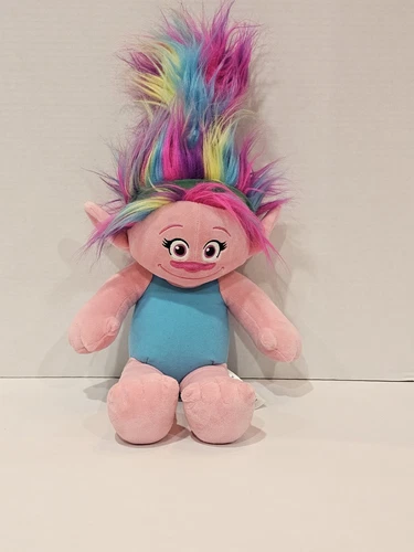 Build-A-Bear TROLLS PRINCESS POPPY DREAMWORKS World Tour RAINBOW HAIR DOLL Toy