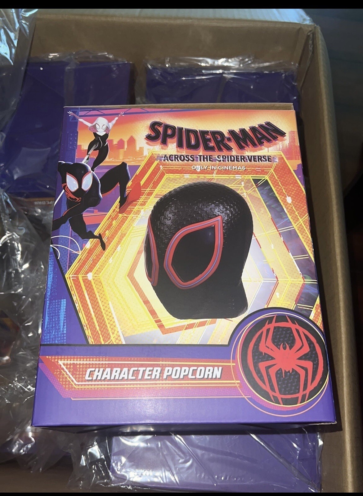 Spider Man Across the SpiderVerse Popcorn Bucket Miles Morales AMC