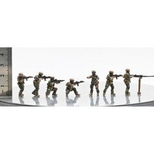 Sanrong 1/72 American Modern Special Soldier 7-person group Colored Model NEW