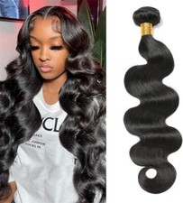 10A Single Bundles Human Hair 22" Brazilian Body Wave Bundle 100 Natural Black