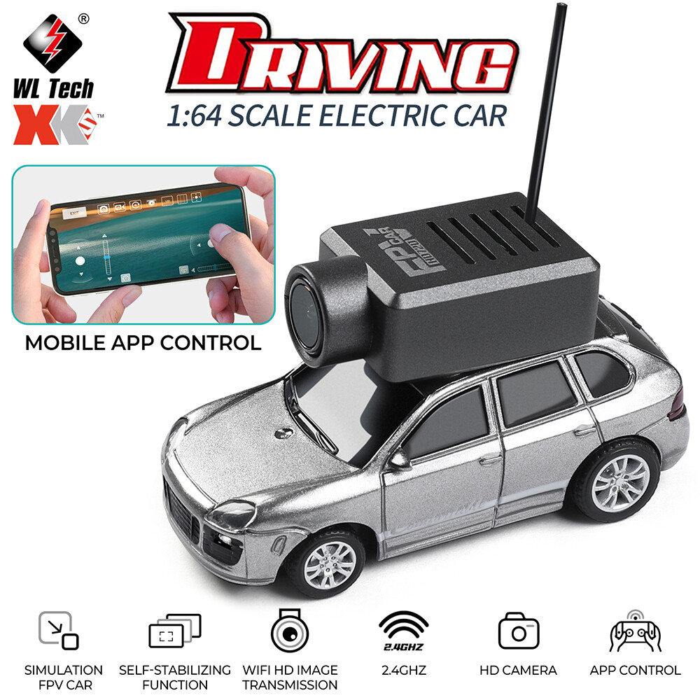 WLtoys Mini FPV RC 1/64 Racing Car HD Camera 2.4G APP