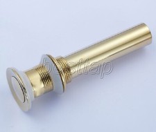 Gold Color Brass Pop Up Bathroom Vessel Sink Drain Without Overflow ssd042