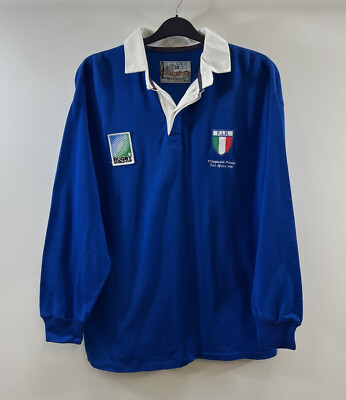 Italy Matchworn World Cup 1995 Home Rugby Shirt Adults XL Gilbert