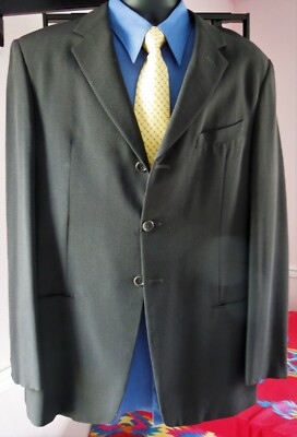 Armani Collezioni Italian Designer Brown Silk Wool Rayon Blazer  