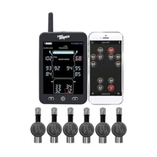 TireMinder Minder Research A1AS RV TPMS with 6 Flow Through Sensors, Black