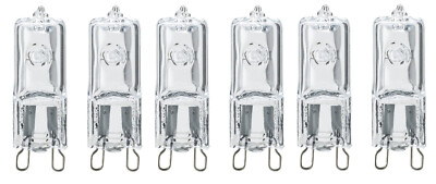 6x Paulmann 800.89 Halogen PIN G9 45W warmweiß 230V dimmbar EEK:G (Spektrum A-G)