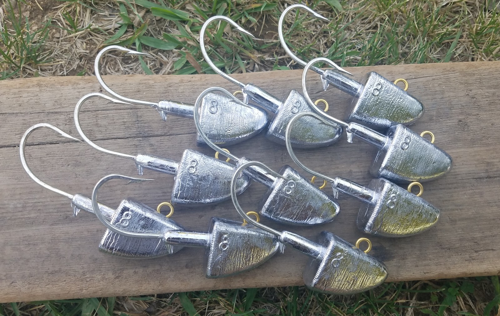 Saltwater shad shape swimbait Jig heads 10 8oz (lingcod rockfish