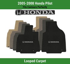 Lloyd Loop Front Mats For 05-08 Pilot Wsilver Black Honda H Word Combo