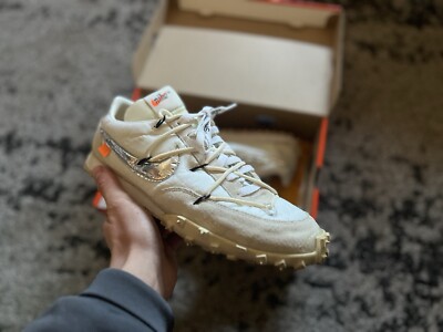 Size 11.5 - Nike Off-White x Waffle Racer Electric Green W Custom Tan