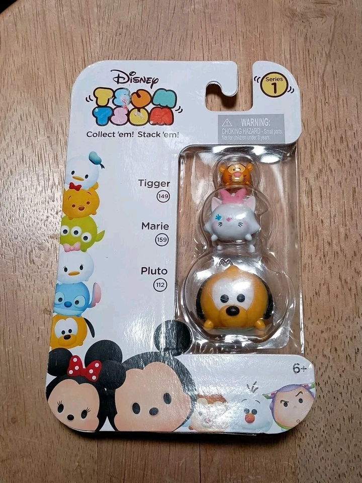 NEW DISNEY TSUM TSUM SERIES 1 3-PACK w/ 149 TIGGER 159 MARIE & 112 PLUTO - Image 3 of 4