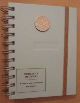 Spiral Blue-Gray PROJECTs JOURNAL from A-H Blank 5.75X4.75'' PLAN Organize School