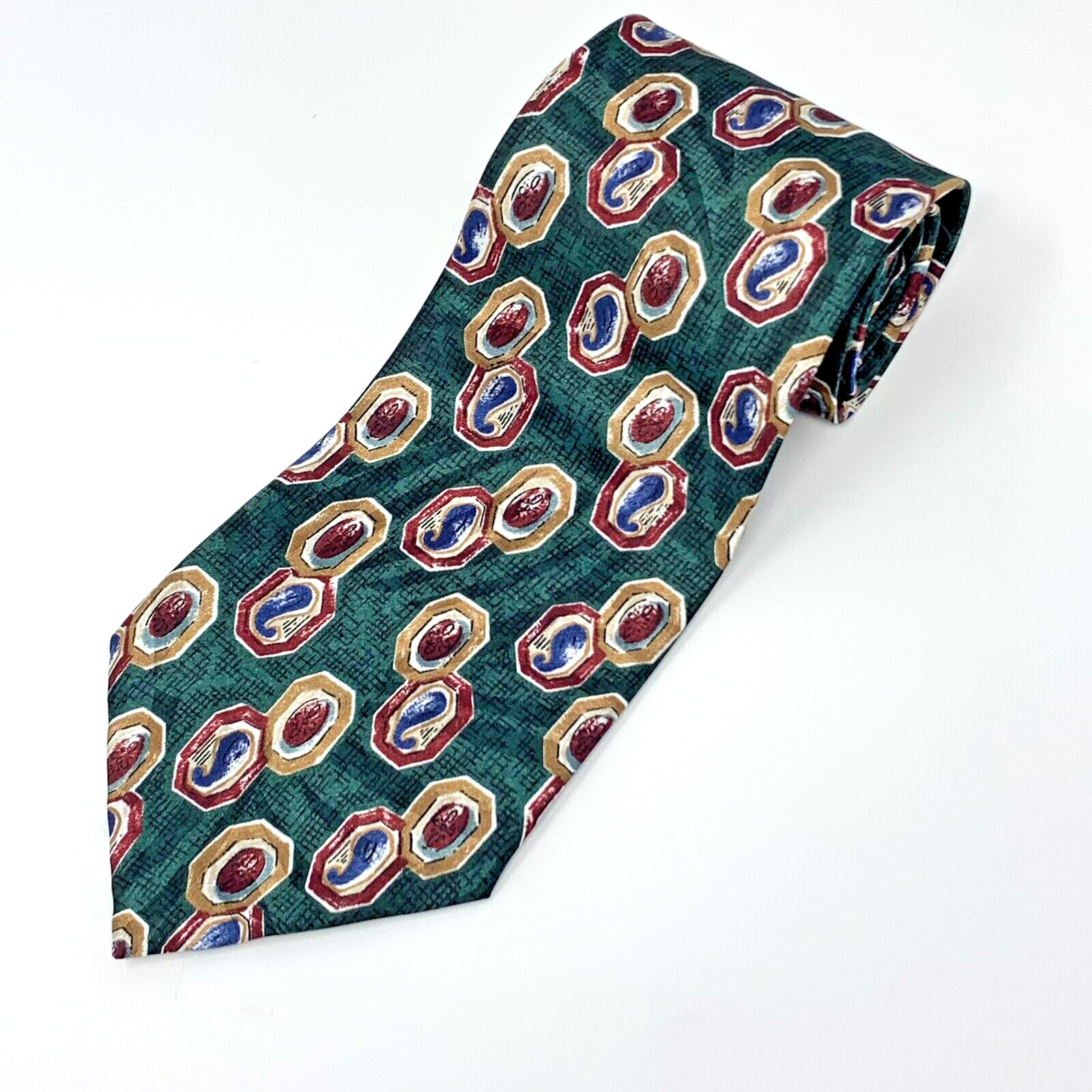 Wembley Green with abstract Pattern Polyester Men… - image 10