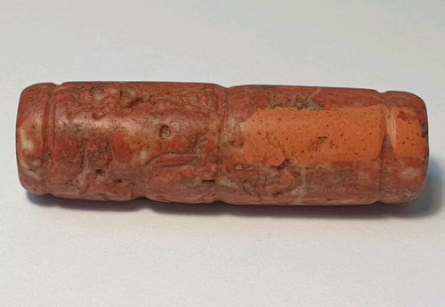 51.2mm ANCIENT LARGE MESOPOTAMIAN BABYLONIAN CYLINDER JASPER SEAL BEAD - Picture 8 of 12