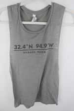 Kilgore Texas Geo Location Tank Top Grey Size Small Bella Canvas