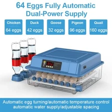 64 Intelligent Incubator Duck Goose Incubator Pigeon Rudin Chicken Incubator