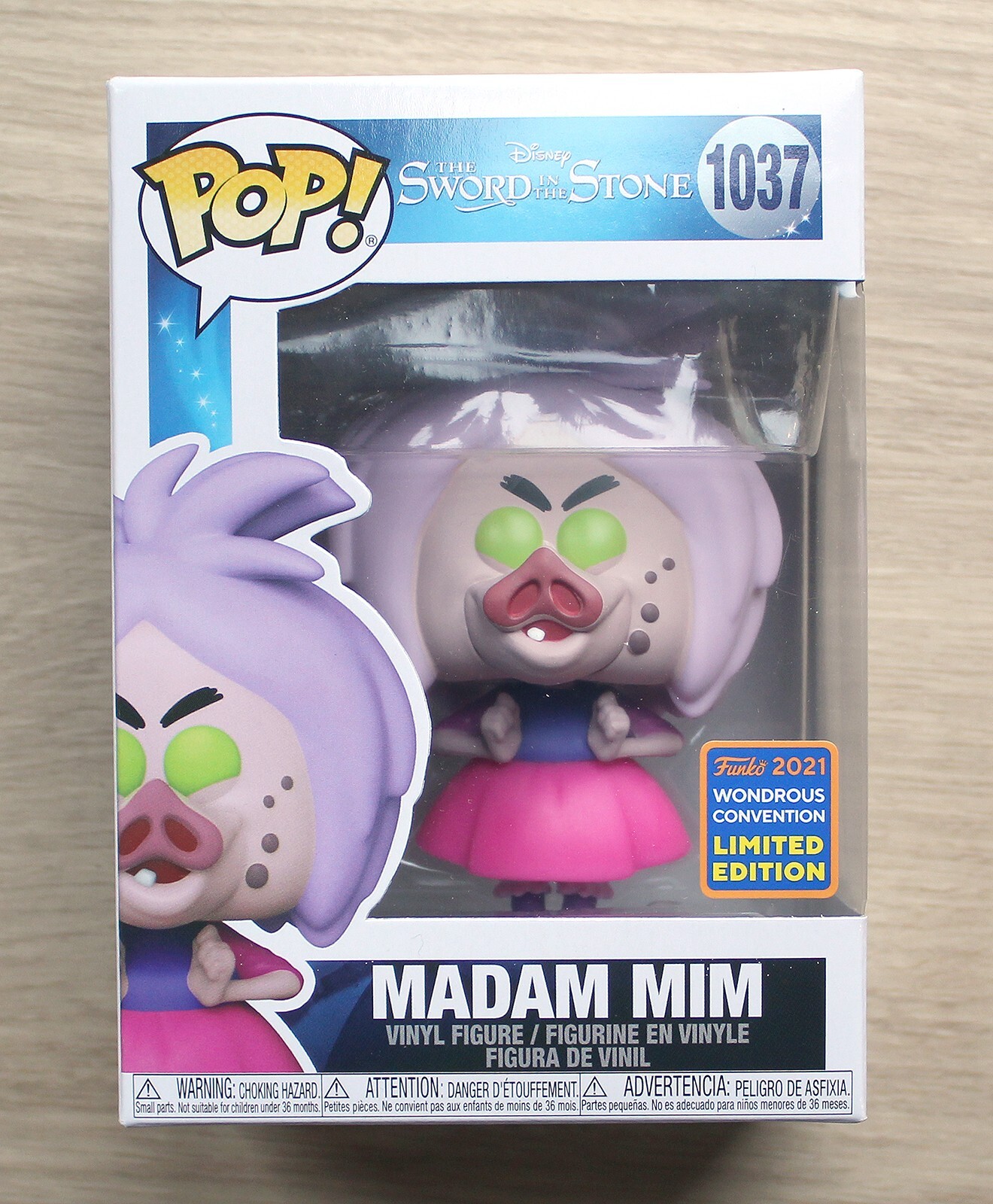 Funko Pop Disney La Espada En La Piedra Madam Mim Wonder Con + Protector Gratuito