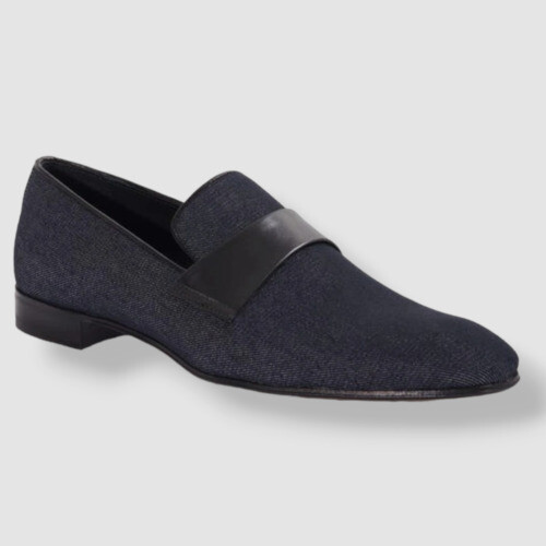 PHINEAS COLE BLACK VELVET LOAFERS SLIPPERS $500 12 TUXEDO  display picture 3