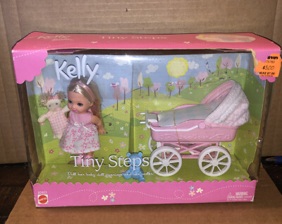 Kelly Doll Barbie Tiny Steps Stroller Carriage She Walks 2002