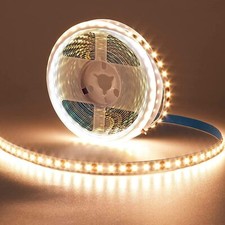 12V 5M/16.4ft LED Strip Light Warm White 3000K 600LEDs Flexible