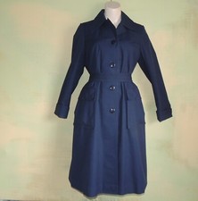 70s Spy Girl Trench Coat Gorgeous Pioggia By Nina De Rovira For Count Romi Blue