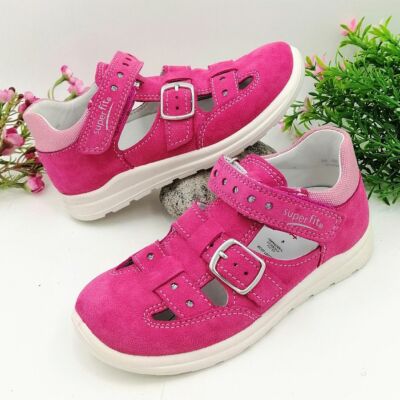 SUPERFIT MEL Gr. 21 WMS M, Kindersandalen Mädchen Sandalen Leder Pink NEU OVP