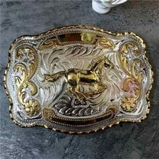 Rock Bull Ride Long Rodeo Huge Rodeo Big Cowboy Texas Western Shine Belt Buckle
