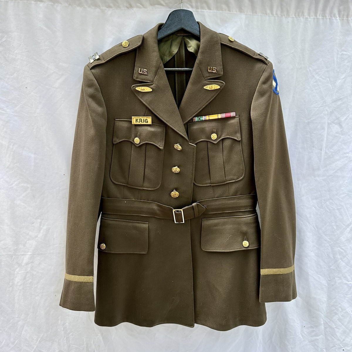 WWII US Army Named Officer Uniform XV Corps Armor Original | eBay