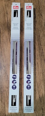 Prym Ergonomic Knitting Needles Set of 4 (2 Boxes 2 Each) Germany Size 10 US New