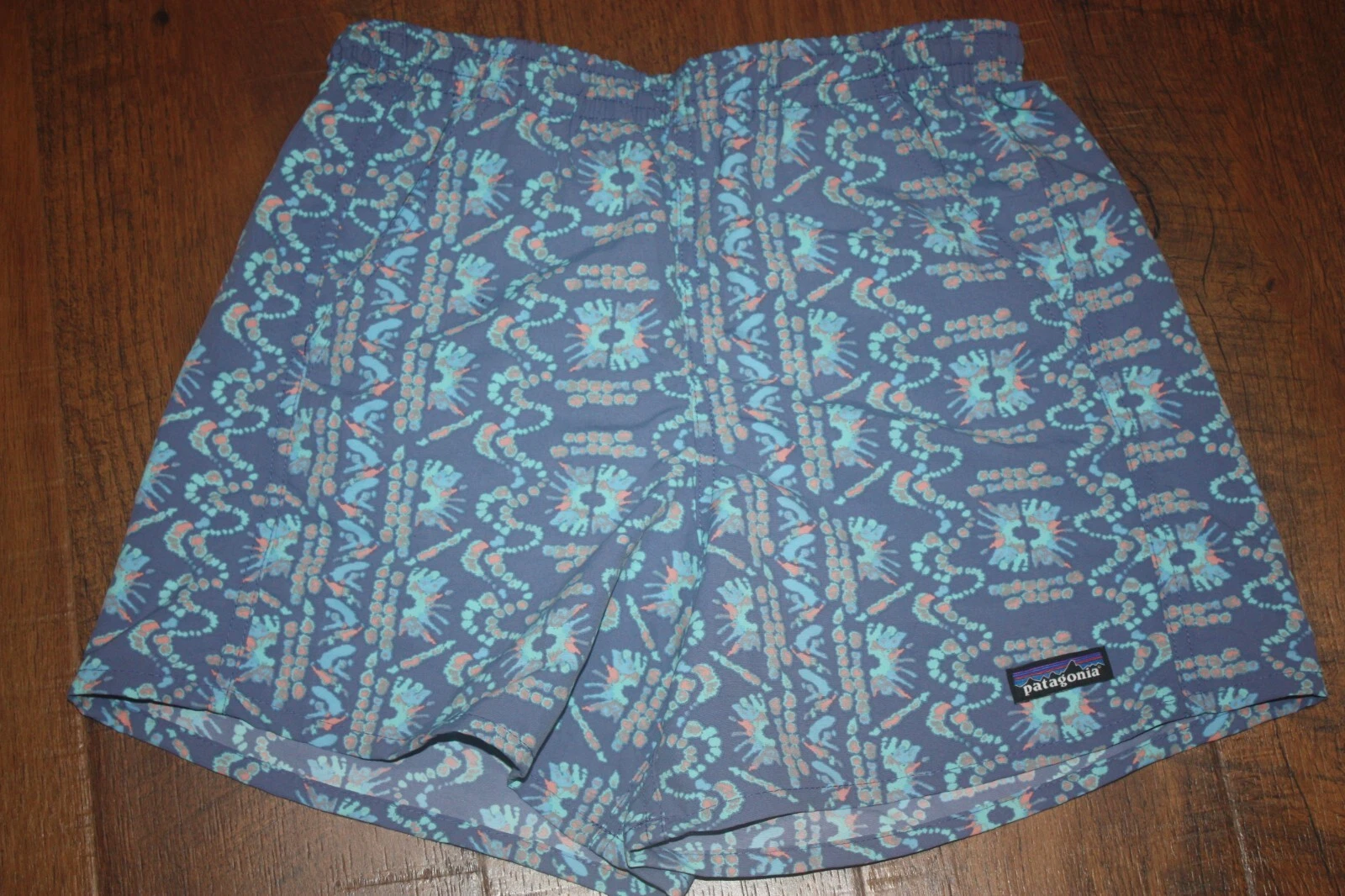 New Patagonia Women's 5" Baggies Shorts Sunshine Dye Current Blue 57059