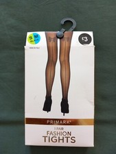 New Black Fashion Tights By Primark Size S/M .