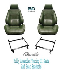 1971-72 Chevelle El Camino Touring Ii Front Bucket Seats Brackets Assembled 1971-72 Chevelle El Camino Touring Ii Front Bucket Seats Brackets Assembled