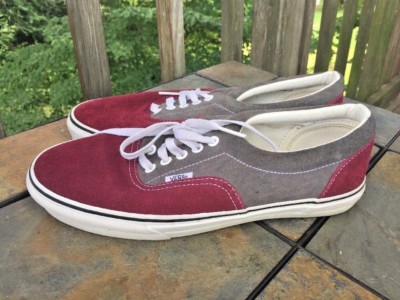 maroon and gray vans